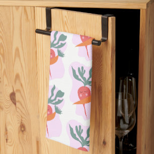 Linge De Cuisine Motif de dessin animé de radis et carotte mignon