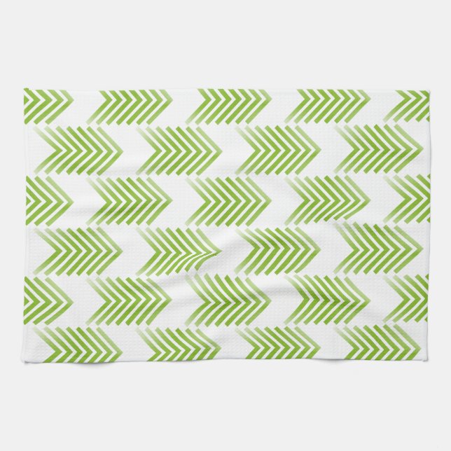 Linge De Cuisine Motif de flèche Tribal verte (Horizontal)