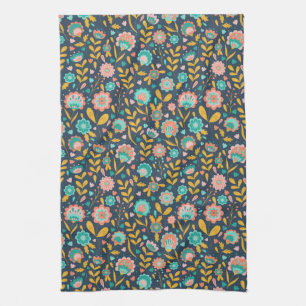 Linge De Cuisine Motif de fleur d'art populaire
