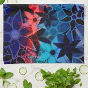 Linge De Cuisine Motif de fleurs d'art Abstrait #2