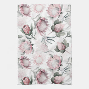 Linge De Cuisine Motif de fleurs de protéase de l'aquarelle dessiné
