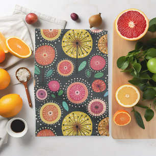 Linge De Cuisine Motif de fleurs folk boho Scandi en gras