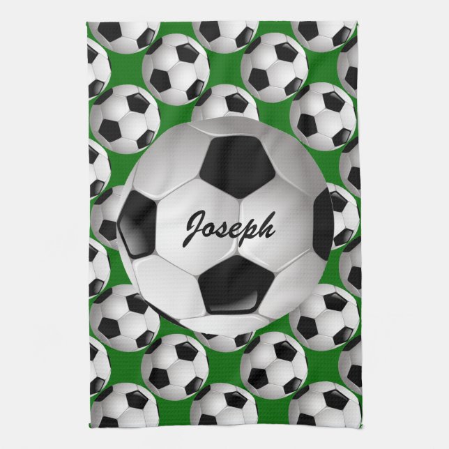 Linge De Cuisine Motif de football personnalisé (Vertical)