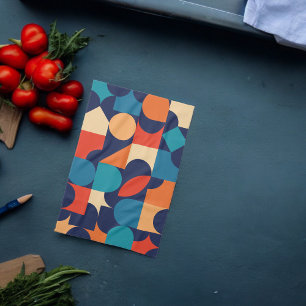 Linge De Cuisine Motif de formes géométriques multicouleurs Abstrai