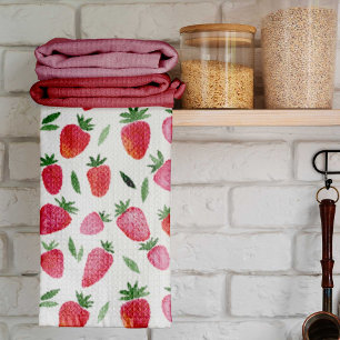 Linge De Cuisine Motif de fraises d'aquarelle mignonne