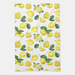 Linge De Cuisine Motif de fruits aux citrons jaunes