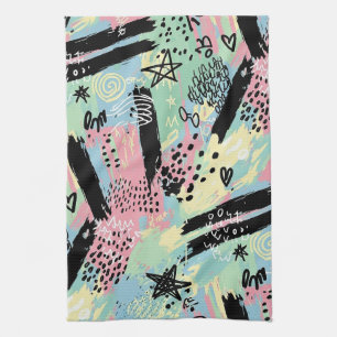 Linge De Cuisine Motif de graffiti urbain coloré (12)