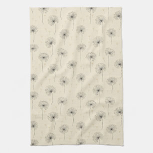Linge De Cuisine Motif de graine de pissenlit minimaliste Beige (1)