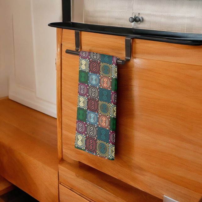 Linge De Cuisine Motif de hibou multicolore (Kitchen Towel)