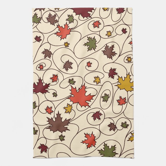 Linge De Cuisine Motif de la feuille d'érable à boudin (Vertical)