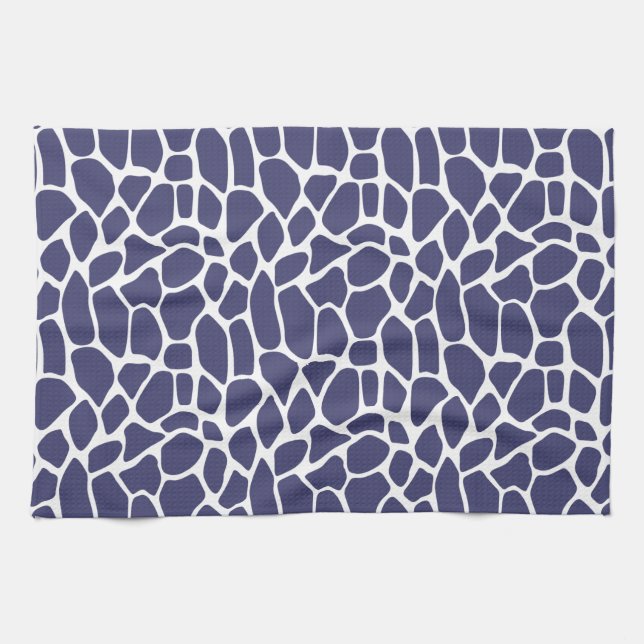 Linge De Cuisine Motif de la marine Blue Giraffe (Horizontal)