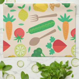 Linge De Cuisine Motif de légumes mignon coloré
