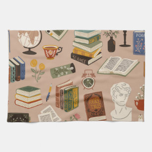 Linge De Cuisine Motif de livre
