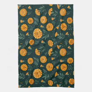 Linge De Cuisine Motif de Marigolds