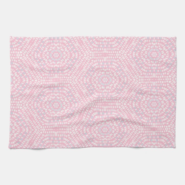 Linge De Cuisine Motif de mosaïque rose (Horizontal)