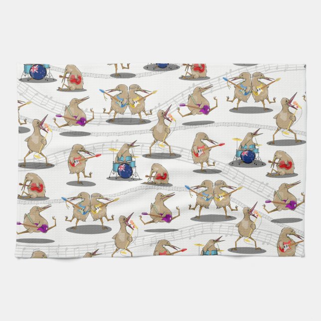 Linge De Cuisine Motif de musique néo-zélandais (Horizontal)