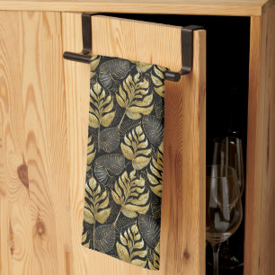 Linge De Cuisine Motif de Noël en or noir #29 ID1009