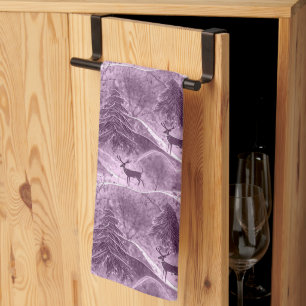 Linge De Cuisine Motif de Noël violet n° 13 ID1009