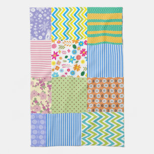 Linge De Cuisine Motif de pays Rétro Patchwork Quilt
