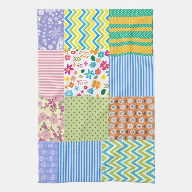 Linge De Cuisine Motif de pays Rétro Patchwork Quilt (Vertical)