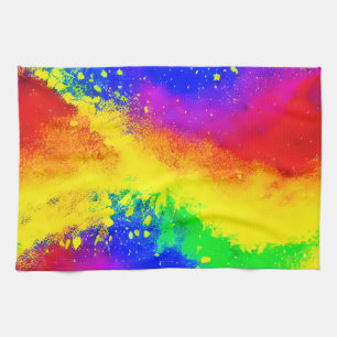 Linge De Cuisine Motif de peinture coloré arc-en-ciel