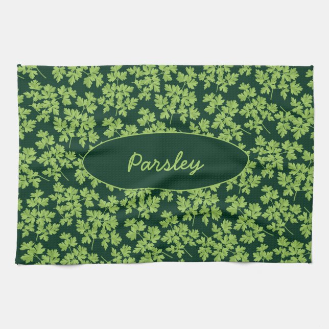 Linge De Cuisine Motif de persil (Horizontal)