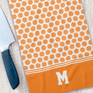 Linge De Cuisine Motif de Pickleball Orange