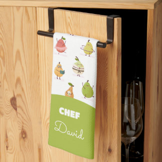 Linge De Cuisine Motif de poires amusantes pour enfants
