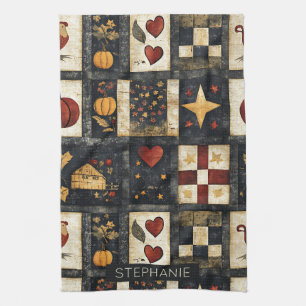 Linge De Cuisine Motif de surface composée d'automne principal   Ré