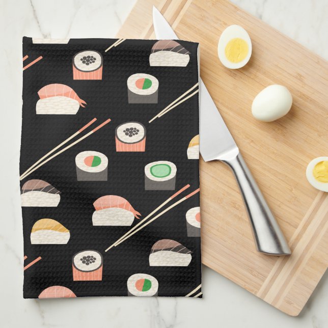 Linge De Cuisine Motif de sushi (Quart Plié)