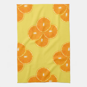 Linge De Cuisine Motif de tranche orange