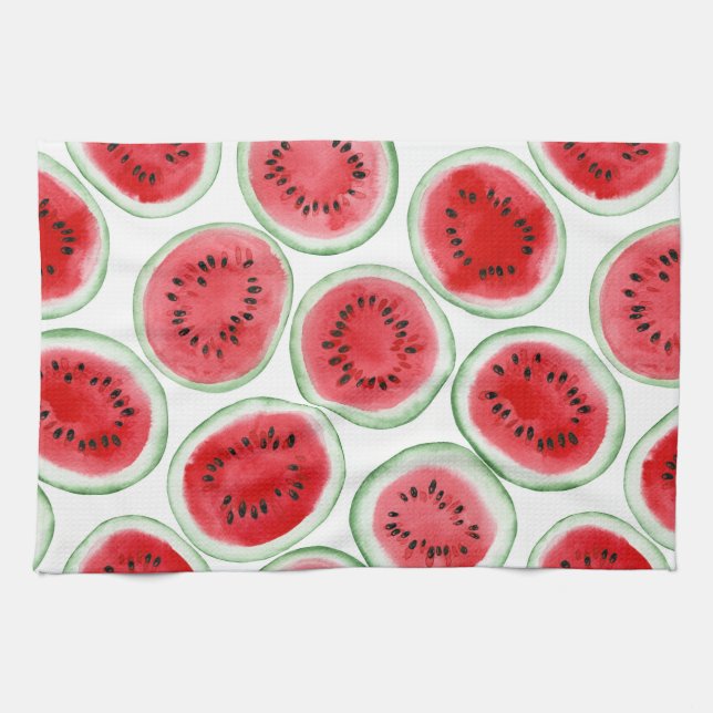 Linge De Cuisine Motif de tranches de pastèque (Horizontal)