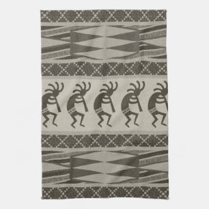 Linge De Cuisine Motif de Tribal Aztèque Kokopelli Sud-Ouest
