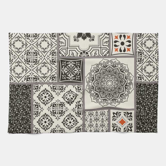 Linge De Cuisine Motif de tuile islamique Majolica (Horizontal)
