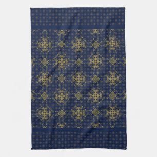 Linge De Cuisine Motif d'éclatement de diamant en bronze d'or