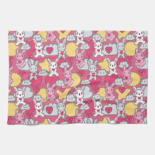 Linge De Cuisine Motif d'enfant de Kawaii avec des griffonnages