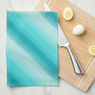 Linge De Cuisine Motif dent de chien bleu sarcelle aqua vert nom pe