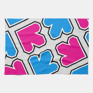 Linge De Cuisine Motif des flèches bleues et roses
