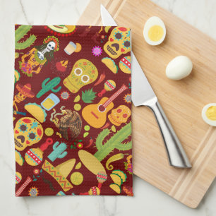 Linge De Cuisine Motif des icônes mexicaines
