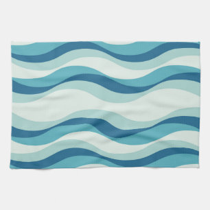 Linge De Cuisine Motif des nuances de bleu des vagues