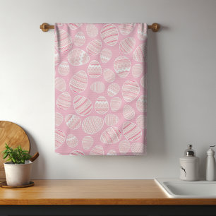 Linge De Cuisine Motif des oeufs de Pâques roses Vacances