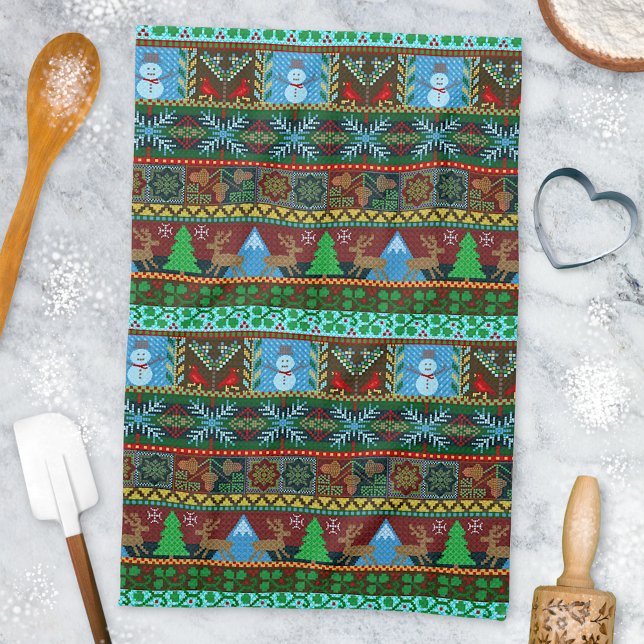 Linge De Cuisine Motif d'hiver des neiges de Noël (Créateur téléchargé)