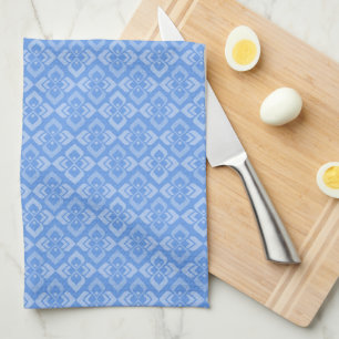 Linge De Cuisine Motif diamant bleu ciel