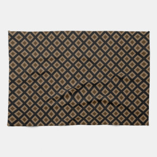 Linge De Cuisine Motif diamant chameau moderne