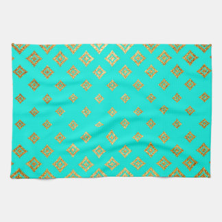Linge De Cuisine Motif diamant de Parties scintillant Turquoise et