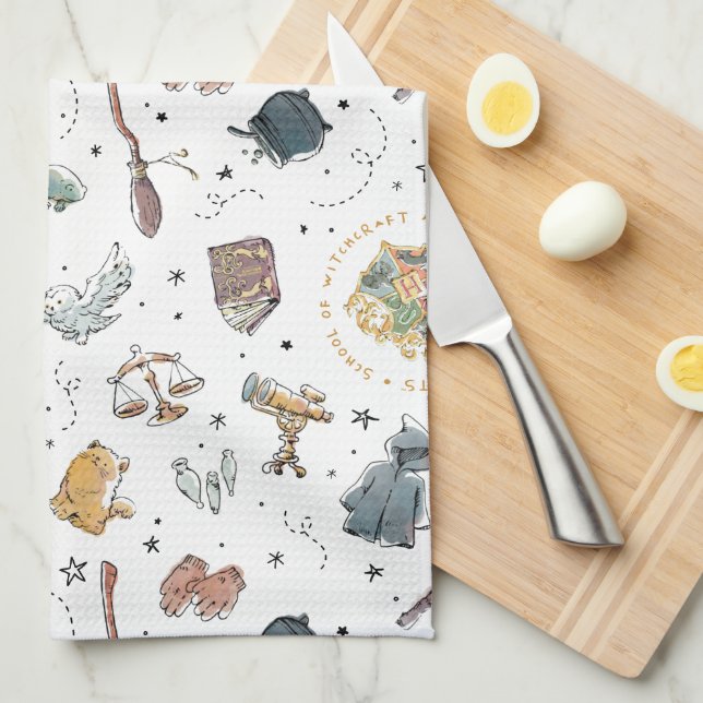 Linge De Cuisine Motif d'icônes HARRY POTTER™ (Quart Plié)