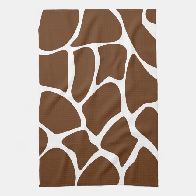 Linge De Cuisine Motif d'impression de girafe dans Brown foncé (Vertical)