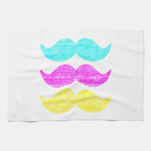 Linge De Cuisine Motif d'impression de moustache couleur CMY