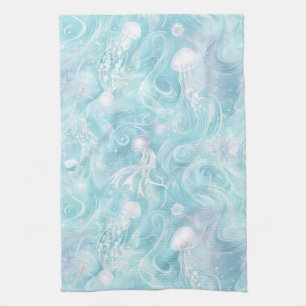 Linge De Cuisine Motif d'océan de méduses lumineuses