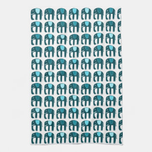 Linge De Cuisine Motif éléphant bleu